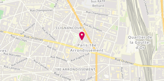 Plan de EHPAD Résidence Ornano, 10-14 Rue Baudelique, 75018 Paris
