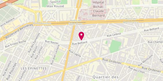 Plan de Residence Appartement Leibnitz, 86 Rue Leibniz, 75018 Paris