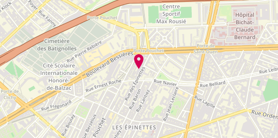 Plan de Residence Service Les Epinettes, 51 Rue des Epinettes, 75017 Paris