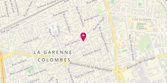 Plan de La Garenne, 31 Rue de l'Aigle, 92250 La Garenne-Colombes