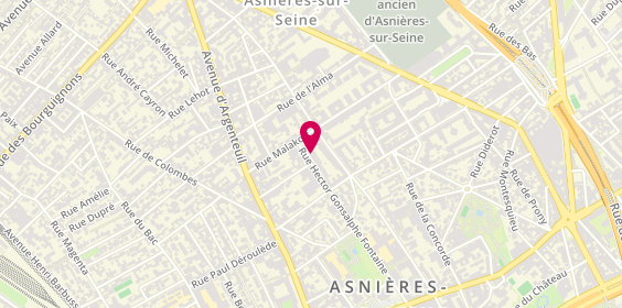Plan de Résidence EHPAD Fontaine UNIVI, 54 Rue Hector Gonsalphe Fontaine, 92600 Asnières-sur-Seine