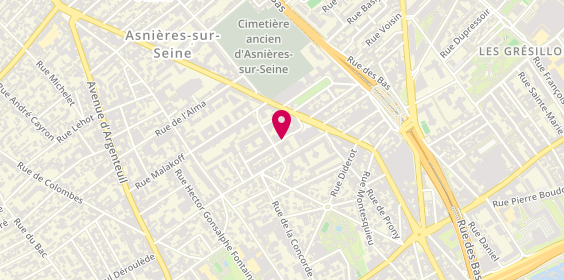 Plan de EHPAD Résidence Les Marines, 18 Rue Georges Guynemer, 92600 Asnières-sur-Seine