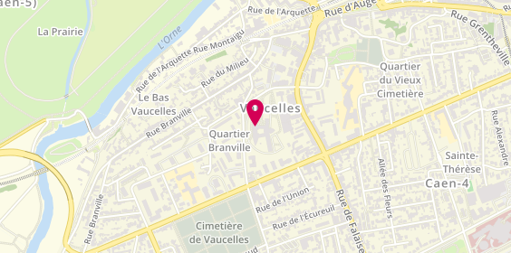 Plan de Petites Soeurs des Pauvres, 7 Rue Prte Millet, 14000 Caen