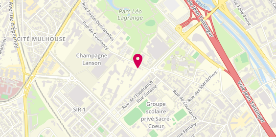 Plan de Ehpad Roederer Boisseau, 72 Rue Courlancy, 51100 Reims