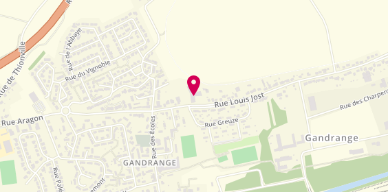 Plan de Ehpad Les Faubourgs de l'Orne, 65 Rue Louis Jost, 57175 Gandrange