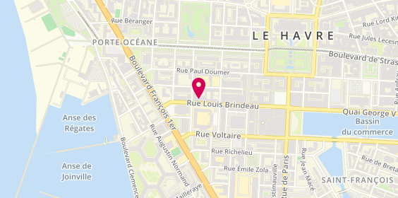 Plan de Korian Porte Océane, 29 Rue Louis Brindeau, 76600 Le Havre
